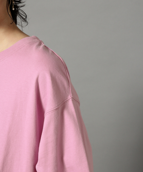 LOWRYS FARM（ローリーズファーム）の「ＵＳＡクルーＴシャツ　819784（Tシャツ/カットソー・レディース・ブラック/ベージュ/パープル/グレー/オフホワイト・FREE）」の7枚目の写真