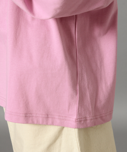 LOWRYS FARM（ローリーズファーム）の「ＵＳＡクルーＴシャツ　819784（Tシャツ/カットソー・レディース・ブラック/ベージュ/パープル/グレー/オフホワイト・FREE）」の6枚目の写真