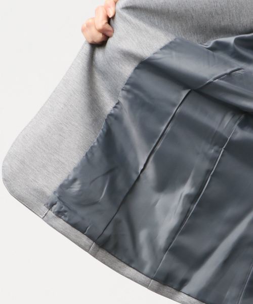 TRUDEA(トルディア)の「モクロディ カラーレスジャケット(ノーカラージャケット・レディース・ライトグレー/ネイビー・MEDIUM/LARGE/X-LARGE)」の4枚目の写真
