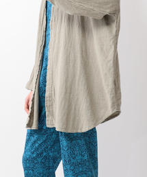 BLACK CRANE ブラッククレーン 23SS Checker Print Top チェッカープリントトップ XS BROWN/BEIGE コットンリネン シャツ ブラウス Tシャツ BLACK CRANE ブラッククレーン 23SS アメリカ製 Checker Print