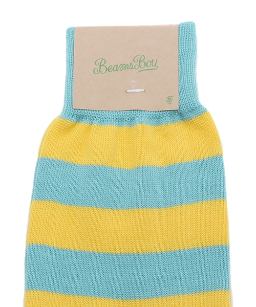BEAMS BOY(ビームスボーイ)の「BEAMS BOY / ボーダー クルー ソックス(ソックス/靴下・レディース・ナチュラル/ミント/サックスブルー/ネイビー・ONE SIZE)」の7枚目の写真