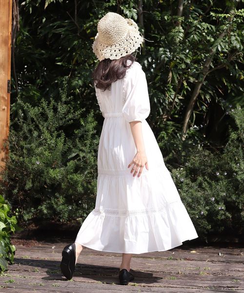 WE ARE KINDRED エポカザショップ　半袖ロングワンピース　レース WE ARE KINDRED エポカザショップ 半袖ロングワンピース レース