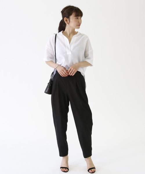 1er Arrondissement(プルミエアロンディスモン)の「ツイルバイオイージーパンツ(その他パンツ・レディース・ブラック/ベージュ・38/36)」の3枚目の写真