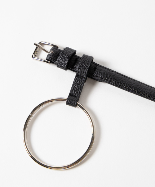 WEGO（ウィゴー）の「WEGO/リング付ベルト（ベルト・レディース・ブラック・FREE）」の3枚目の写真