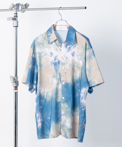 YARD PLUS（ヤードプリュス）の「YARD PLUS タイダイオーバーシャツ（シャツ/ブラウス・メンズ・ブラック/イエロー/ブルー・MEDIUM/LARGE）」の3枚目の写真