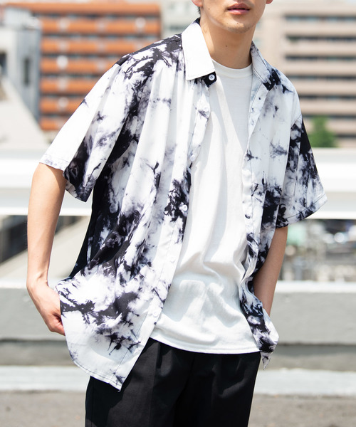 YARD PLUS（ヤードプリュス）の「YARD PLUS タイダイオーバーシャツ（シャツ/ブラウス・メンズ・ブラック/イエロー/ブルー・MEDIUM/LARGE）」の15枚目の写真