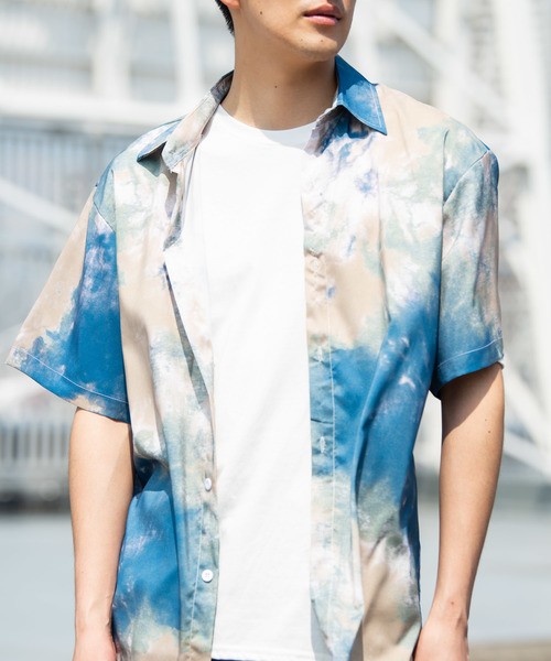 YARD PLUS（ヤードプリュス）の「YARD PLUS タイダイオーバーシャツ（シャツ/ブラウス・メンズ・ブラック/イエロー/ブルー・MEDIUM/LARGE）」の10枚目の写真