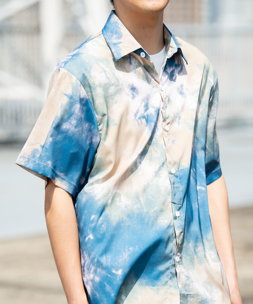 YARD PLUS（ヤードプリュス）の「YARD PLUS タイダイオーバーシャツ（シャツ/ブラウス・メンズ・ブラック/イエロー/ブルー・MEDIUM/LARGE）」の11枚目の写真