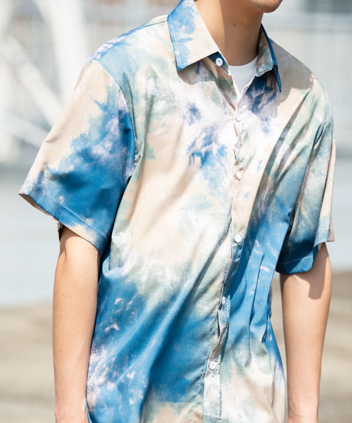 YARD PLUS（ヤードプリュス）の「YARD PLUS タイダイオーバーシャツ（シャツ/ブラウス・メンズ・ブラック/イエロー/ブルー・MEDIUM/LARGE）」の12枚目の写真