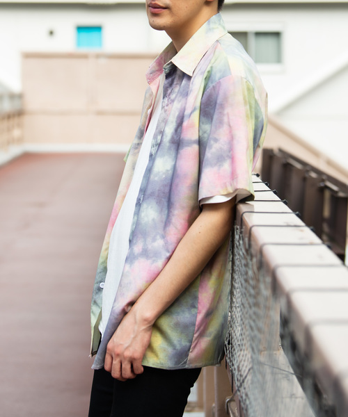 YARD PLUS（ヤードプリュス）の「YARD PLUS タイダイオーバーシャツ（シャツ/ブラウス・メンズ・ブラック/イエロー/ブルー・MEDIUM/LARGE）」の18枚目の写真