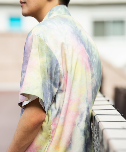 YARD PLUS（ヤードプリュス）の「YARD PLUS タイダイオーバーシャツ（シャツ/ブラウス・メンズ・ブラック/イエロー/ブルー・MEDIUM/LARGE）」の19枚目の写真