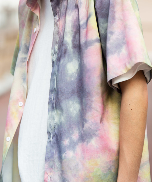 YARD PLUS（ヤードプリュス）の「YARD PLUS タイダイオーバーシャツ（シャツ/ブラウス・メンズ・ブラック/イエロー/ブルー・MEDIUM/LARGE）」の21枚目の写真