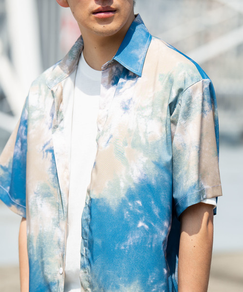 YARD PLUS（ヤードプリュス）の「YARD PLUS タイダイオーバーシャツ（シャツ/ブラウス・メンズ・ブラック/イエロー/ブルー・MEDIUM/LARGE）」の22枚目の写真