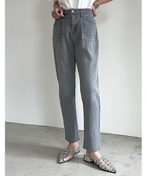 Re:EDIT | [新色追加][大きいサイズ有]2TYPEリサイクルハイウエストテーパードデニムパンツ(デニムパンツ)