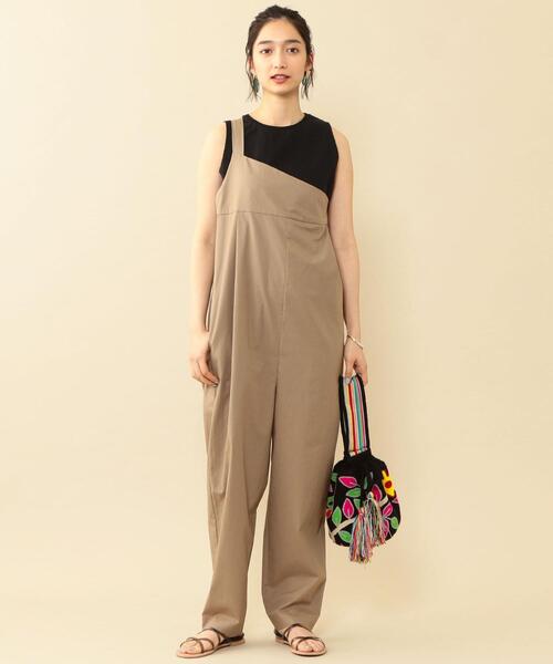 BEAUTY&YOUTH UNITED ARROWS(ビューティーアンドユースユナイテッドアローズ)の「BY ワンショルダーアシンメトリーサロペット 2 -ウォッシャブル-о(サロペット/オーバーオール・レディース・ブラウン/ブラック/オリーブ・MEDIUM/SMALL)」の18枚目の写真