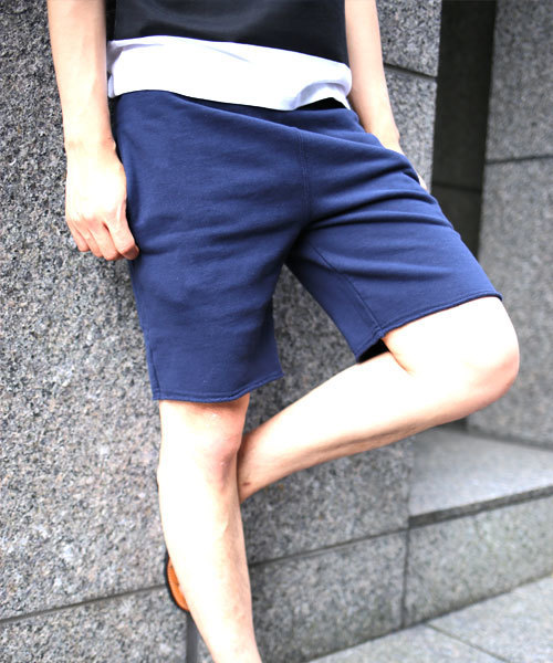 green label relaxing（グリーンレーベルリラクシング）の「URAKE SWEAT ショートパンツ（その他パンツ・メンズ・グレー/ネイビー・LARGE/SMALL/MEDIUM）」の2枚目の写真