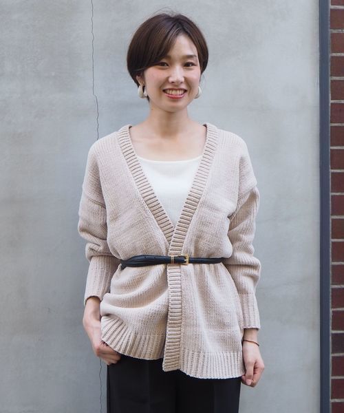 tiptop（ティップトップ）の「<pocket>【ZOZO限定アイテム】コードモールカーディガン（カーディガン/ボレロ・レディース・ブラック/ベージュ/グレー・FREE）」の7枚目の写真