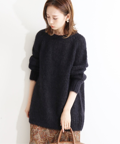 IENA LA BOUCLE（イエナラブークル）の「IENA LA BOUCLE TRAPPER ニットプルオーバー◆（ニット/セーター・レディース・ピンク/アイボリー/ブラック系その他・FREE）」の2枚目の写真