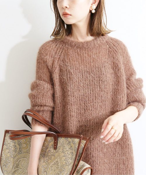 IENA LA BOUCLE（イエナラブークル）の「IENA LA BOUCLE TRAPPER ニットプルオーバー◆（ニット/セーター・レディース・ピンク/アイボリー/ブラック系その他・FREE）」の3枚目の写真