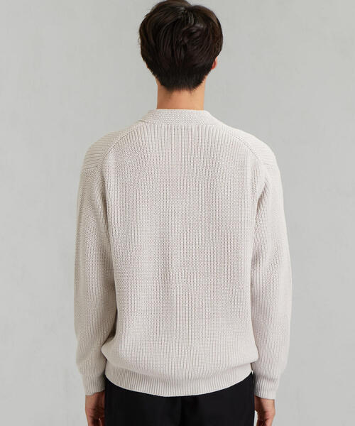 green label relaxing（グリーンレーベルリラクシング）の「SC バルキー コットン/アクリル アゼカーディガン（カーディガン/ボレロ・メンズ・ライトブルー/ナチュラル/ネイビー/ベージュ・LARGE/MEDIUM/SMALL）」の7枚目の写真