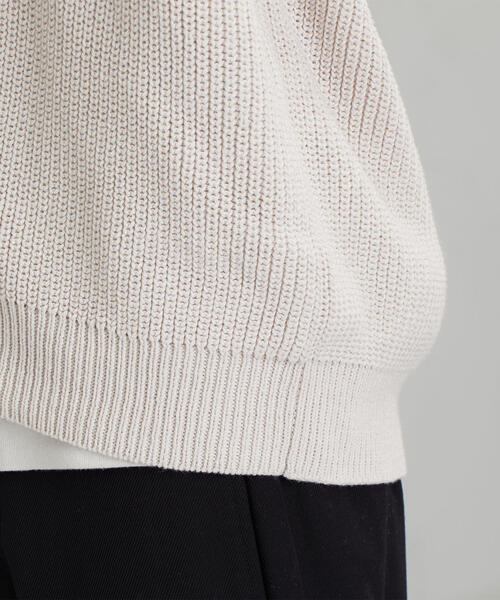 green label relaxing（グリーンレーベルリラクシング）の「SC バルキー コットン/アクリル アゼカーディガン（カーディガン/ボレロ・メンズ・ライトブルー/ナチュラル/ネイビー/ベージュ・LARGE/MEDIUM/SMALL）」の17枚目の写真