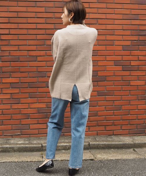 tiptop（ティップトップ）の「<pocket>【ZOZO限定アイテム】バックスリットハイネックニット（ニット/セーター・レディース・ブラック/ベージュ/ブラウン/アイボリー・FREE）」の9枚目の写真