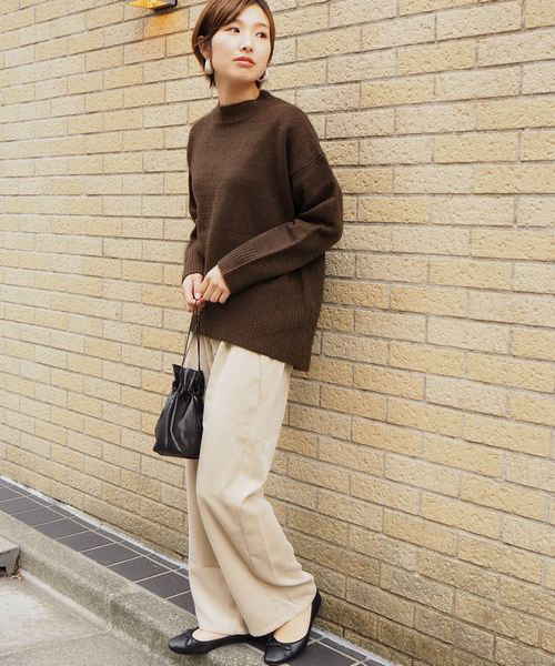 tiptop（ティップトップ）の「<pocket>【ZOZO限定アイテム】バックスリットハイネックニット（ニット/セーター・レディース・ブラック/ベージュ/ブラウン/アイボリー・FREE）」の13枚目の写真