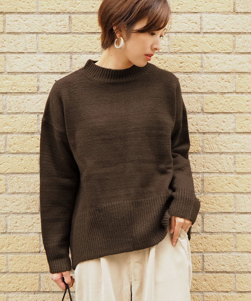 tiptop（ティップトップ）の「<pocket>【ZOZO限定アイテム】バックスリットハイネックニット（ニット/セーター・レディース・ブラック/ベージュ/ブラウン/アイボリー・FREE）」の14枚目の写真