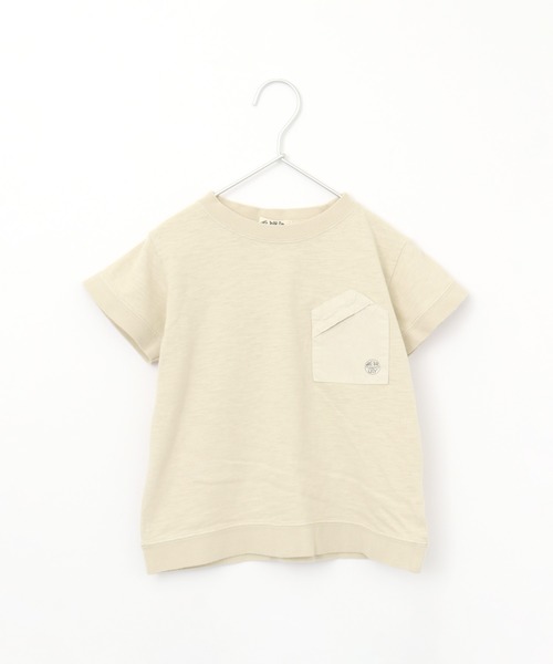 MAKE YOUR DAY（メイクユアデイ）の「【リンクコーデ】変形ポケットＴシャツ■80～140cm（Tシャツ/カットソー・キッズ・ピンク/マスタード/ブラウン/ベージュ/グリーン/ブルー・110/140/100/120/80/130/90）」の2枚目の写真