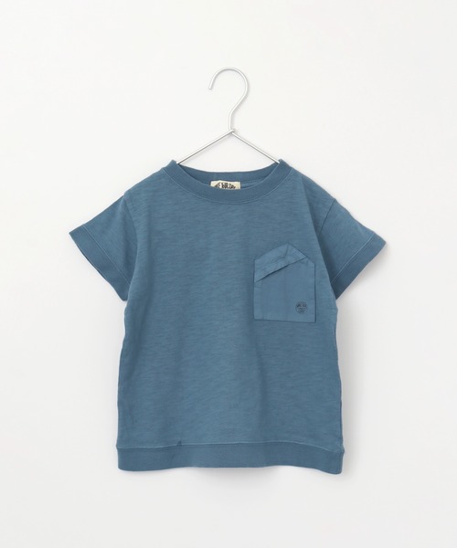 MAKE YOUR DAY（メイクユアデイ）の「【リンクコーデ】変形ポケットＴシャツ■80～140cm（Tシャツ/カットソー・キッズ・ピンク/マスタード/ブラウン/ベージュ/グリーン/ブルー・110/140/100/120/80/130/90）」の4枚目の写真