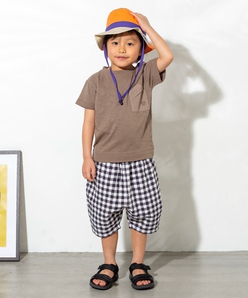 MAKE YOUR DAY（メイクユアデイ）の「【リンクコーデ】変形ポケットＴシャツ■80～140cm（Tシャツ/カットソー・キッズ・ピンク/マスタード/ブラウン/ベージュ/グリーン/ブルー・110/140/100/120/80/130/90）」の15枚目の写真