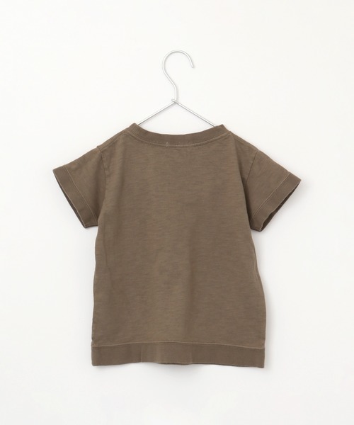 MAKE YOUR DAY（メイクユアデイ）の「【リンクコーデ】変形ポケットＴシャツ■80～140cm（Tシャツ/カットソー・キッズ・ピンク/マスタード/ブラウン/ベージュ/グリーン/ブルー・110/140/100/120/80/130/90）」の20枚目の写真