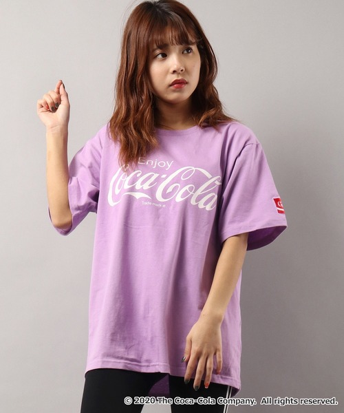 POWER TO THE PEOPLE(パワートゥーザピープル)の「【POWER TO THE PEOPLE×Coca Cola】ダブルネーム コカ・コーラ コラボ ロゴ&ボトルプリント 半袖Tシャツ(Tシャツ/カットソー・メンズ・ホワイト系その他2/ベージュ系その他/ベージュ系その他2/ブラック系その他2/パープル/ピンク系その他/ブラック/ブラック系その他/ホワイト系その他/オフホワイト/ベージュ/ピンク・LL/L/M)」の10枚目の写真