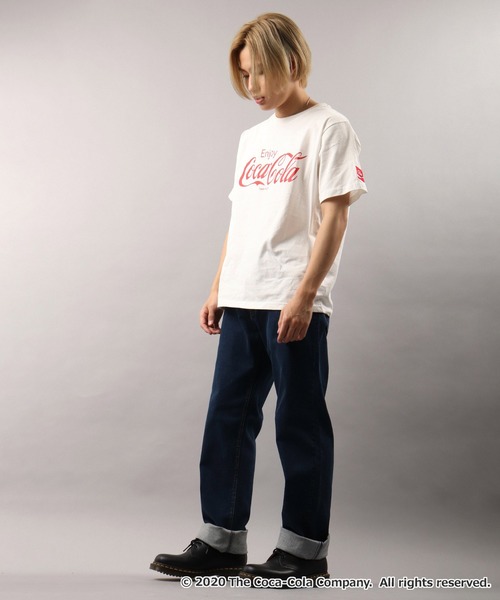 POWER TO THE PEOPLE(パワートゥーザピープル)の「【POWER TO THE PEOPLE×Coca Cola】ダブルネーム コカ・コーラ コラボ ロゴ&ボトルプリント 半袖Tシャツ(Tシャツ/カットソー・メンズ・ホワイト系その他2/ベージュ系その他/ベージュ系その他2/ブラック系その他2/パープル/ピンク系その他/ブラック/ブラック系その他/ホワイト系その他/オフホワイト/ベージュ/ピンク・LL/L/M)」の18枚目の写真