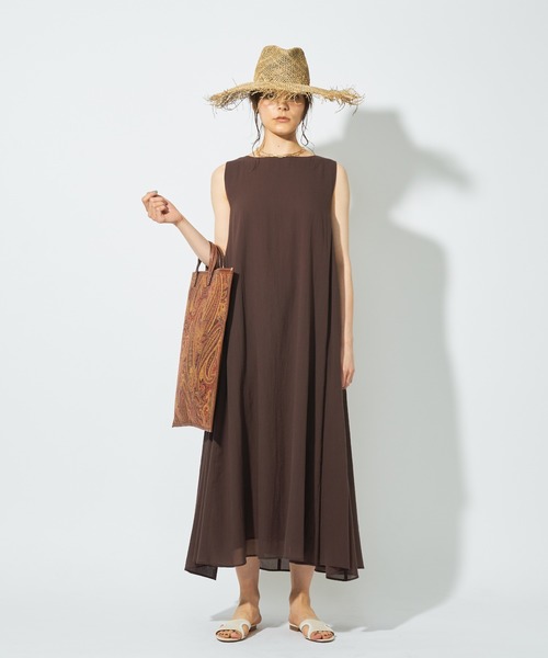 Whim Gazette ウィムガゼット の Web限定 コットンシフォンサックフレアワンピース ワンピース Wear