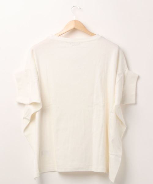 reca(レカ)の「変形デザインスリーブカットソー(Tシャツ/カットソー・レディース・ネイビー/オフホワイト/ベージュ系その他・ONE SIZE)」の4枚目の写真