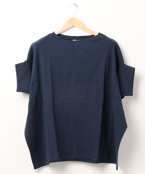 reca(レカ)の「変形デザインスリーブカットソー(Tシャツ/カットソー・レディース・ネイビー/オフホワイト/ベージュ系その他・ONE SIZE)」の7枚目の写真