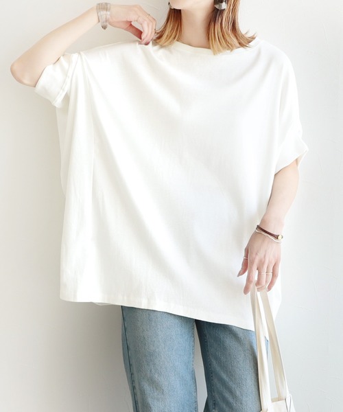 reca(レカ)の「変形デザインスリーブカットソー(Tシャツ/カットソー・レディース・ネイビー/オフホワイト/ベージュ系その他・ONE SIZE)」の17枚目の写真