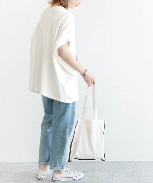 reca(レカ)の「変形デザインスリーブカットソー(Tシャツ/カットソー・レディース・ネイビー/オフホワイト/ベージュ系その他・ONE SIZE)」の21枚目の写真