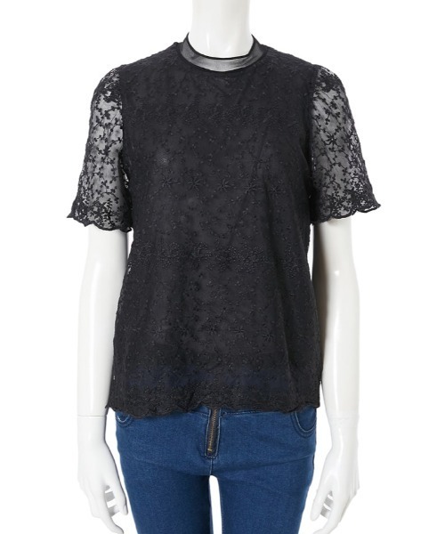 fifth（フィフス）の「シアーデザインレースブラウス（シャツ/ブラウス・レディース・ホワイト/ブラック・MEDIUM）」の10枚目の写真