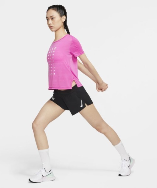 NIKE（ナイキ）の「ナイキ NIKE AS W NK ICNCLSH TOP SS BETTER（Tシャツ/カットソー・レディース・ピンク・L/XL/S/M）」の6枚目の写真
