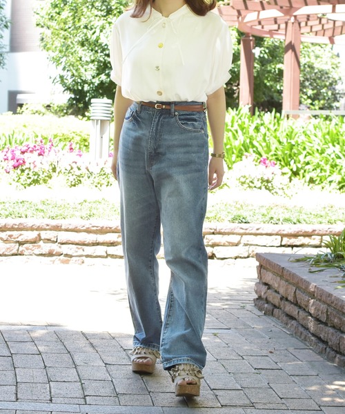 PairPair（ペアペア）の「イロイロボタンブラウス（シャツ/ブラウス・レディース・ライトブルー/スモークピンク/ブラック/オフホワイト/ライトベージュ・FREE）」の6枚目の写真