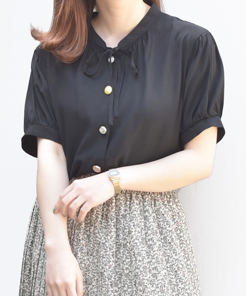 PairPair（ペアペア）の「イロイロボタンブラウス（シャツ/ブラウス・レディース・ライトブルー/スモークピンク/ブラック/オフホワイト/ライトベージュ・FREE）」の12枚目の写真