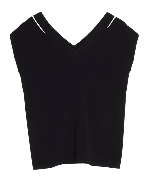 ニット セーターダブルvネックニットプルオーバー ニット セーター Lagunamoon ラグナムーン のファッション