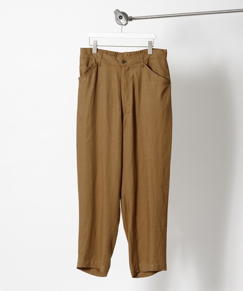 ADAM ET ROPE'(アダムエロペ)の「〈WEB・一部店舗限定〉とろみサテン ワイドテーパード イージーパンツ(その他パンツ・メンズ・ネイビー/カーキ/ブラウン系その他2・M/L)」の22枚目の写真