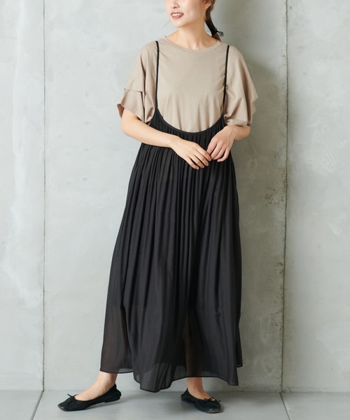 PUAL CE CIN（ピュアルセシン）の「シルケット風タックＴシャツ（Tシャツ/カットソー・レディース・チャコールグレー/ベージュ/グレー/ナチュラル/ピンクベージュ・FREE）」の13枚目の写真