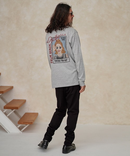 CAMBIO(カンビオ)の「mlt3122-Print L-S Tee - Pacific girl(Tシャツ/カットソー・メンズ・ホワイト/スミクロ/グレー・S/M/L/XL)」の11枚目の写真
