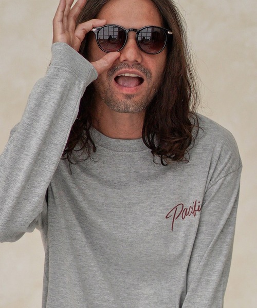 CAMBIO(カンビオ)の「mlt3122-Print L-S Tee - Pacific girl(Tシャツ/カットソー・メンズ・ホワイト/スミクロ/グレー・S/M/L/XL)」の12枚目の写真