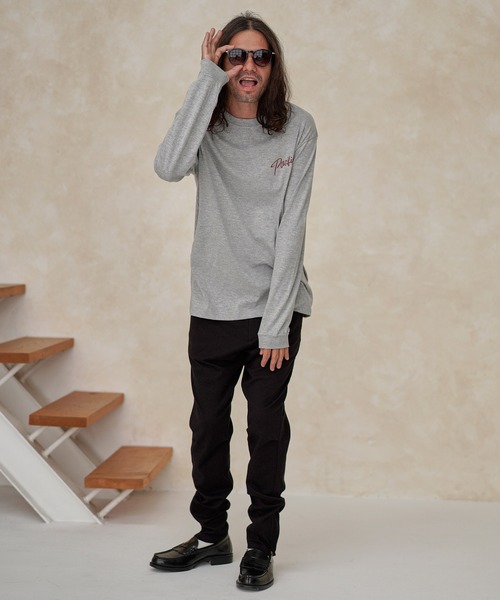 CAMBIO(カンビオ)の「mlt3122-Print L-S Tee - Pacific girl(Tシャツ/カットソー・メンズ・ホワイト/スミクロ/グレー・S/M/L/XL)」の13枚目の写真