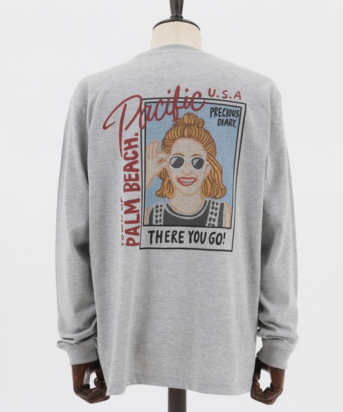 CAMBIO(カンビオ)の「mlt3122-Print L-S Tee - Pacific girl(Tシャツ/カットソー・メンズ・ホワイト/スミクロ/グレー・S/M/L/XL)」の20枚目の写真